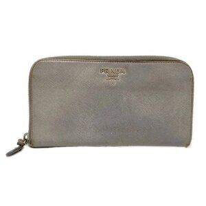 PRADA - Gray Leather Long Wallet